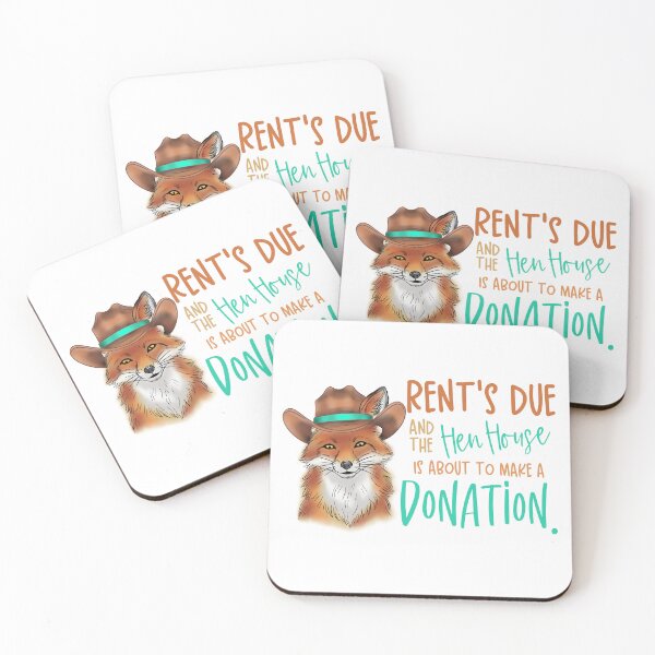 Item preview, Rent’s Due Cowboy Fox | Funny Hen House Sticker, Shirt & Print - Light Colorful Version designed and sold by therealkbyers.