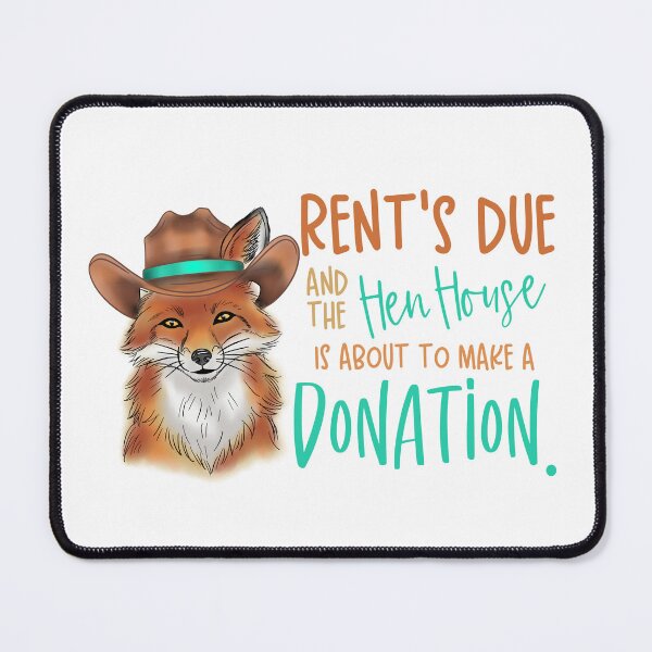 Item preview, Rent’s Due Cowboy Fox | Funny Hen House Sticker, Shirt & Print - Light Colorful Version designed and sold by Ink & Kind Studio.