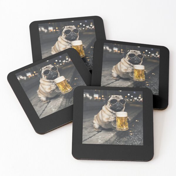 Item preview, Pug Drinking Beer Funny Dog Meme designed and sold by Hedoraxe.