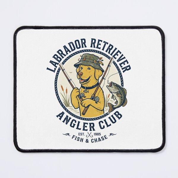 Item preview, Labrador Retriever Angler Club Fishing Fly Fisherman designed and sold by PictoVibe.