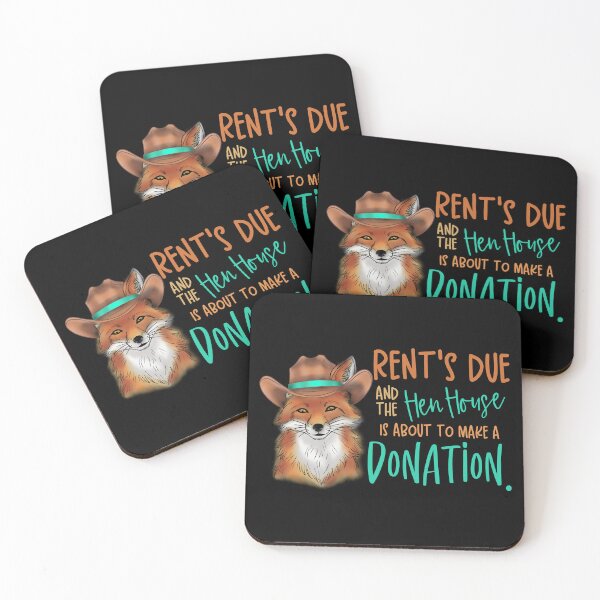 Item preview, Rent’s Due Cowboy Fox | Funny Hen House Sticker, Shirt & Print - Dark Colorful Version designed and sold by therealkbyers.