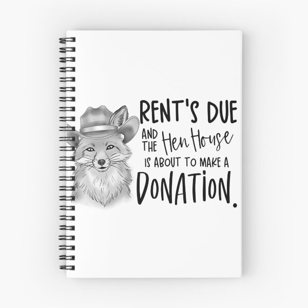 Item preview, Rent’s Due Cowboy Fox | Funny Hen House Sticker, Shirt & Print - Black and White Version designed and sold by therealkbyers.
