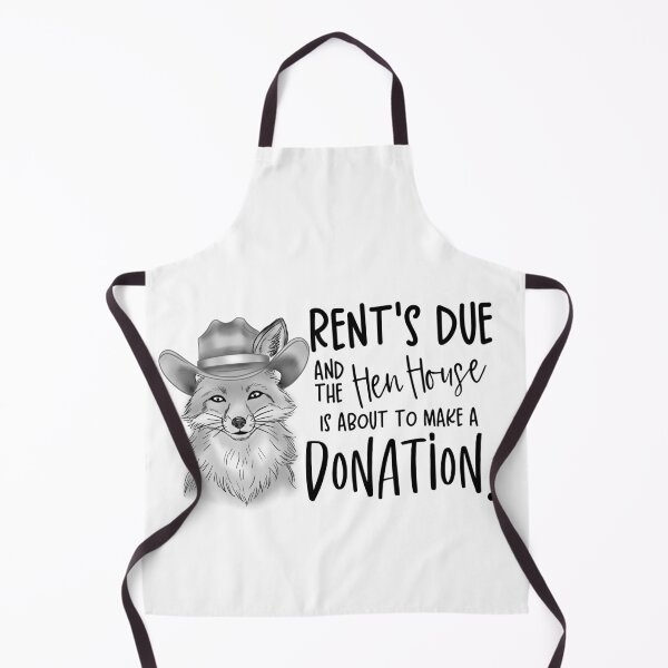 Item preview, Rent’s Due Cowboy Fox | Funny Hen House Sticker, Shirt & Print - Black and White Version designed and sold by Ink & Kind Studio.