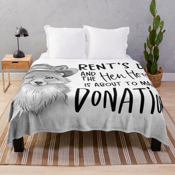 Item preview, Rent’s Due Cowboy Fox | Funny Hen House Sticker, Shirt & Print - Black and White Version designed and sold by therealkbyers.