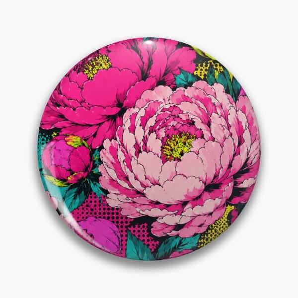 Item preview, Colorful Pop Art Summer Peony Floral Print designed and sold by BeJolley.