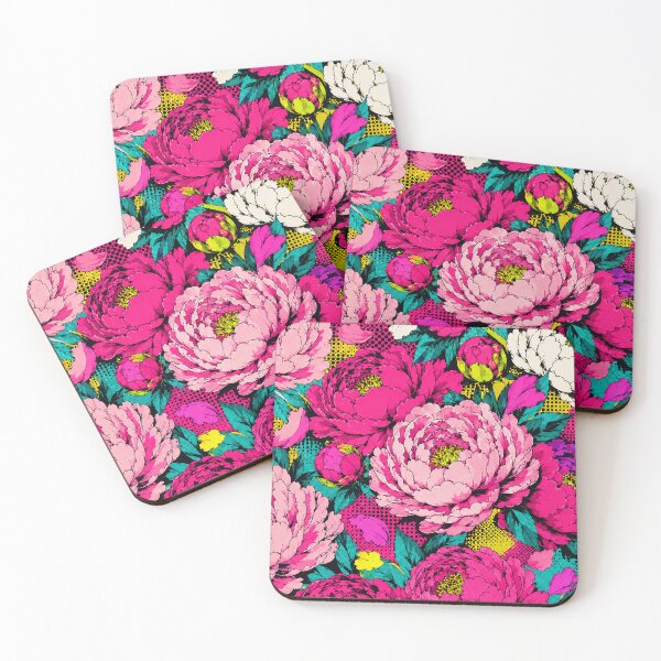 Item preview, Colorful Pop Art Summer Peony Floral Print designed and sold by BeJolley.