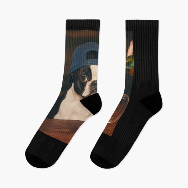 Item preview, Boston Terrier Drinking Beer Funny Dog Meme designed and sold by suhairee-studio.
