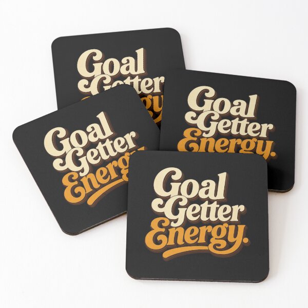 Item preview, Goal Getter Energy. | Retro Motivational Typography Design designed and sold by Irene Catchmind.