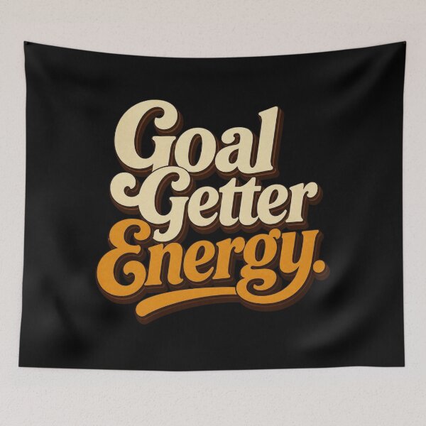 Item preview, Goal Getter Energy. | Retro Motivational Typography Design designed and sold by Irene Catchmind.