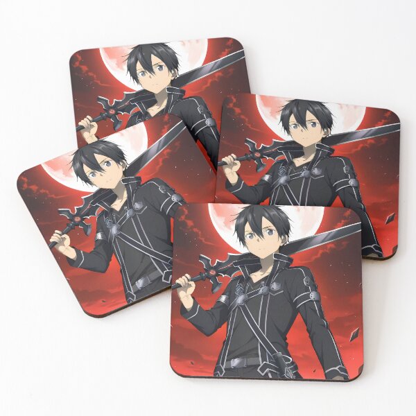 Item preview, Kirito Sword Art Online Red Moon Heroic Stance designed and sold by Williamhallano.