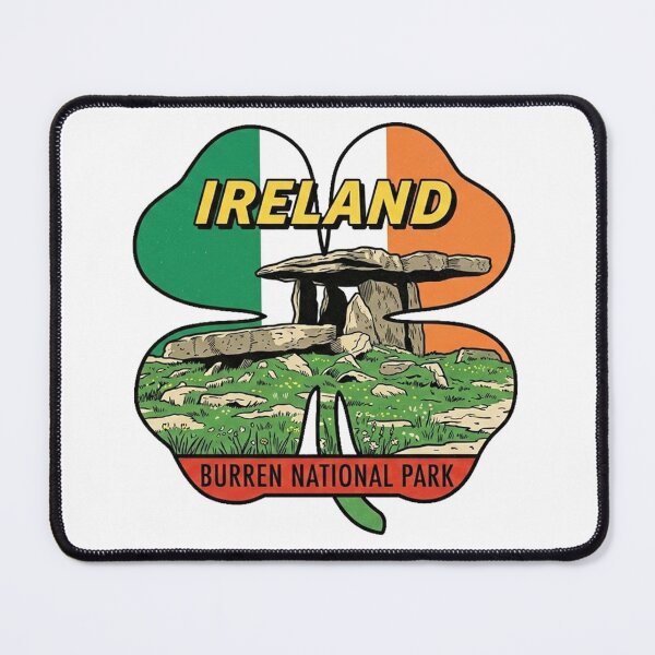 Artikelvorschau, Burren Nationalpark Irland Vintage Shamrock entworfen und verkauft von devonclemon.