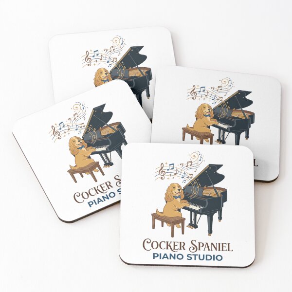 Item preview, Cocker Spaniel Piano Studio Classical Music Composer designed and sold by PictoVibe.