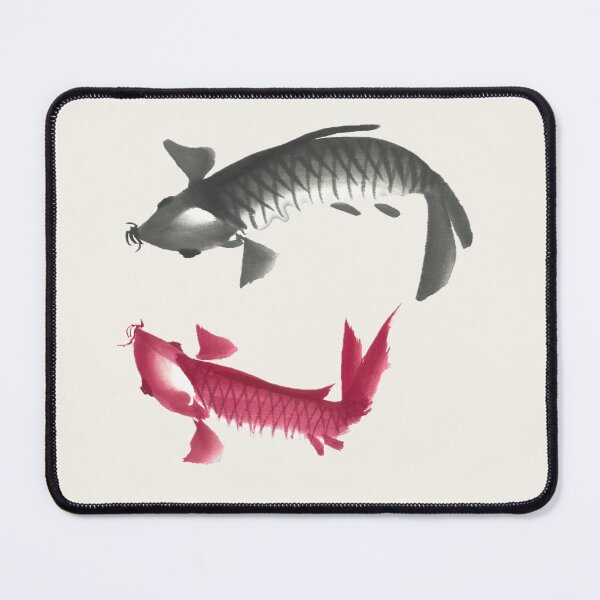 Item preview, Harmony Koi | Black & Red Ink Fish Painting designed and sold by HiddenJade.