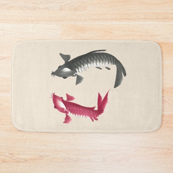 Item preview, Harmony Koi | Black & Red Ink Fish Painting designed and sold by HiddenJade.