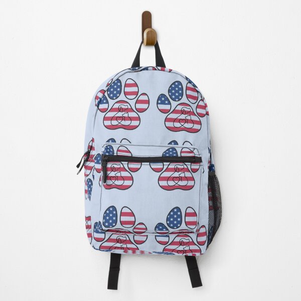 Item preview, Dog, cat, heart, patriotic paw print wallpaper designed and sold by Doodles Down South.
