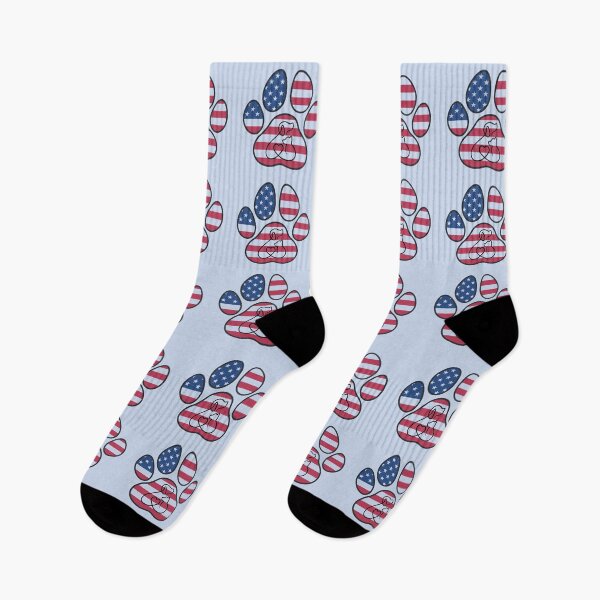 Item preview, Dog, cat, heart, patriotic paw print wallpaper designed and sold by Doodles Down South.