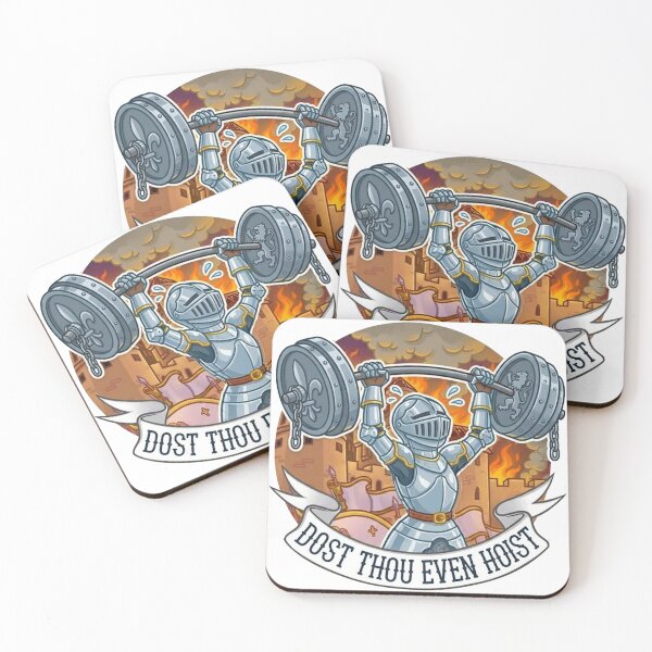 Item preview, Dost Thou Even Hoist Knight Gym Sticker designed and sold by devonclemon.