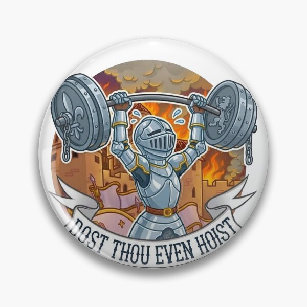 Item preview, Dost Thou Even Hoist Knight Gym Sticker designed and sold by devonclemon.