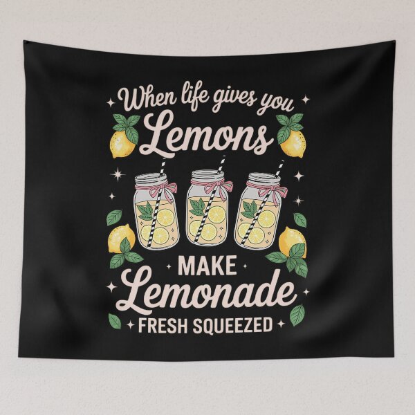 Item preview, When Life Gives You Lemons Make Lemonade Fancy Lemon Coquette Bow Summer Vibes designed and sold by sailorjessiArt.