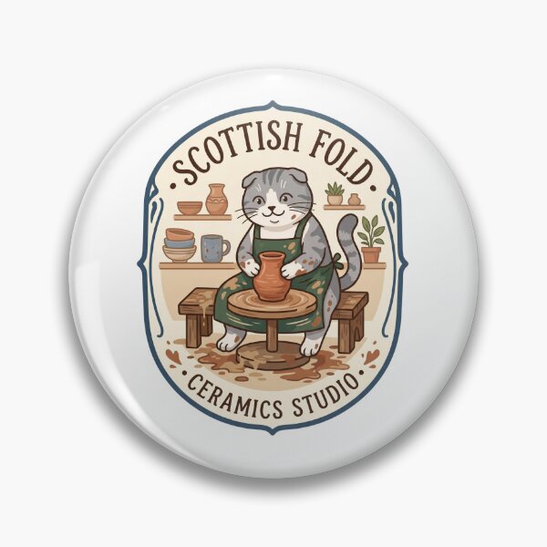 Item preview, Scottish Fold Ceramics Studio Pottery Clay Artisan designed and sold by PictoVibe.