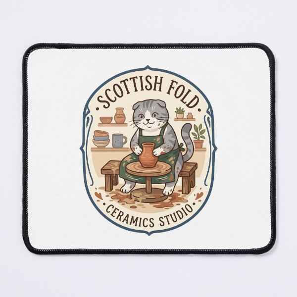 Item preview, Scottish Fold Ceramics Studio Pottery Clay Artisan designed and sold by PictoVibe.
