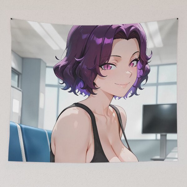 Item preview, Azusa Hamaoka Grand Blue Office Lounge Smirk designed and sold by GABRIELMURPHY.