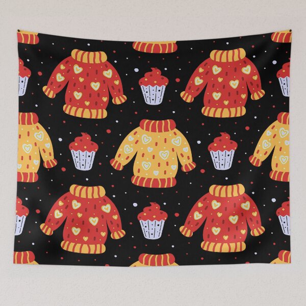 Item preview, Christmas Ugly Sweaters Red, Yellow And Black Pattern designed and sold by DEC02.