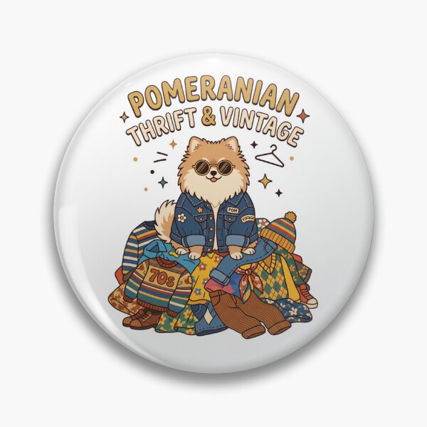 Item preview, Pomeranian Thrift Vintage Retro Fashion Streetwear designed and sold by PictoVibe.