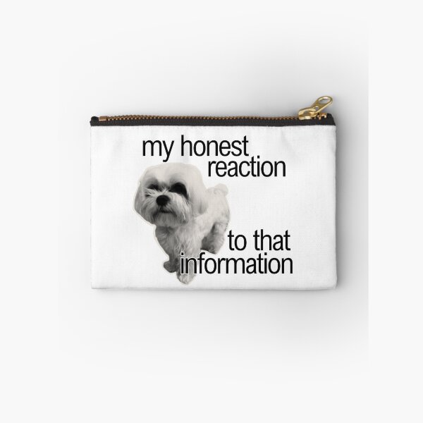 Artikelvorschau, Hund – meine ehrliche Reaktion – lustiges Pinterest-Meme entworfen und verkauft von renmei-studios.