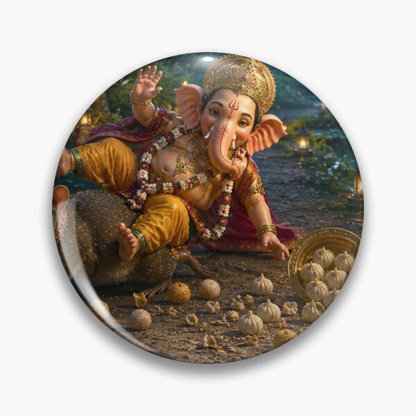 Item preview, An Unexpected Fall – Lord Ganesha, Mushika and the Sacred Lesson of Humility | Hindu Mythology designed and sold by Homyar.