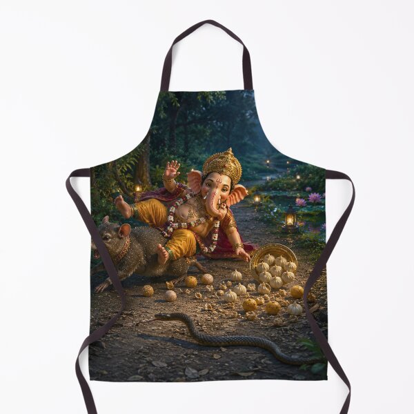 Item preview, An Unexpected Fall – Lord Ganesha, Mushika and the Sacred Lesson of Humility | Hindu Mythology designed and sold by Homyar.