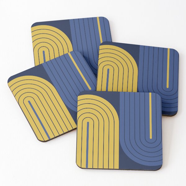 Item preview, Arch and Line Minimalist Luxury Midnight and Gold Geometric Art designed and sold by nineFlorals.