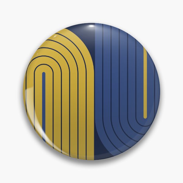Item preview, Arch and Line Minimalist Luxury Midnight and Gold Geometric Art designed and sold by nineFlorals.