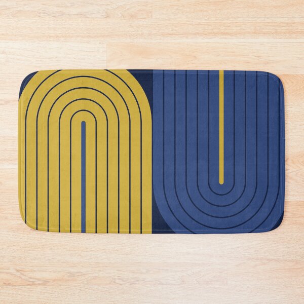 Item preview, Arch and Line Minimalist Luxury Midnight and Gold Geometric Art designed and sold by nineFlorals.