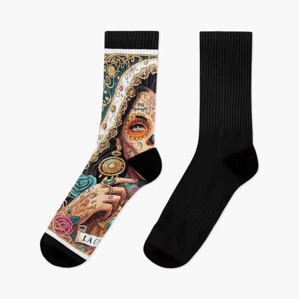 Artikelvorschau, La Catrina Tarot Tag der Toten Mexikanisch entworfen und verkauft von nosu-art-pod.