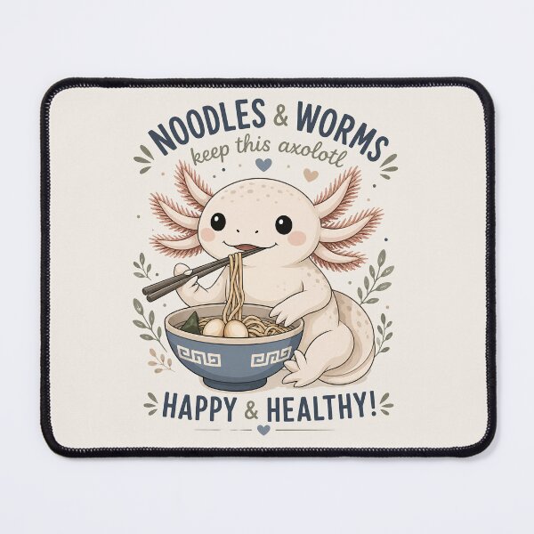 Item preview, Noodles & Worms Ramen Axolotl designed and sold by Weirdwildco69.