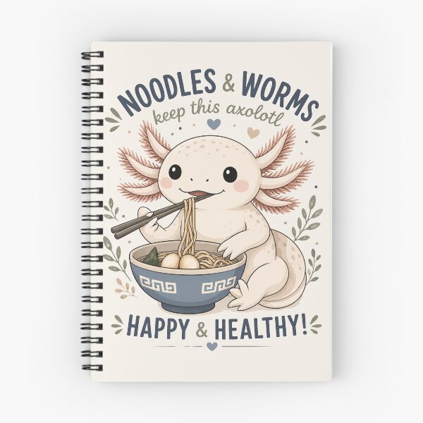 Item preview, Noodles & Worms Ramen Axolotl designed and sold by Weirdwildco69.