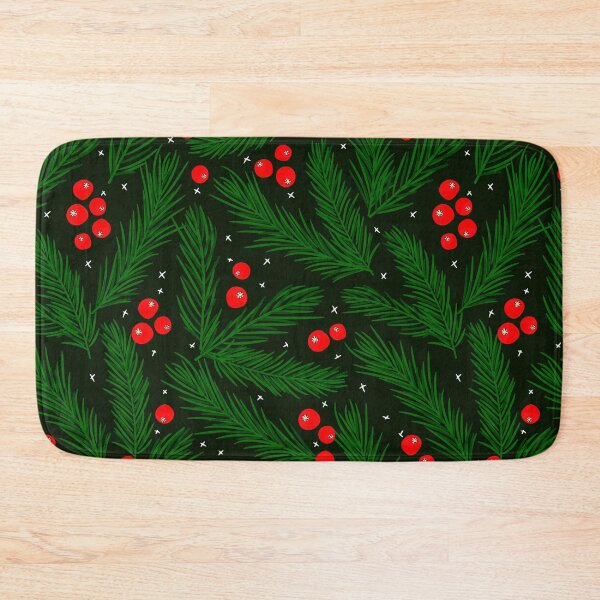 Item preview, Winter Pine Branches With Red Berries Colorful Pattern designed and sold by DEC02.