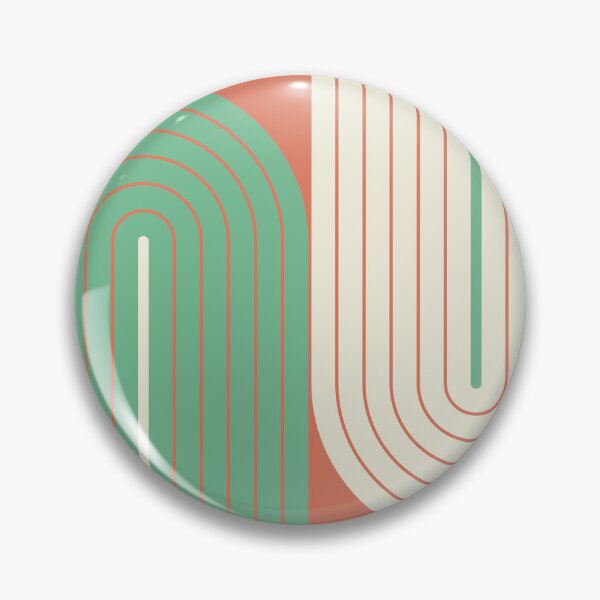 Item preview, Arch and Line Minimalist Boho Warm Terracotta and Cream Geometric Art designed and sold by nineFlorals.