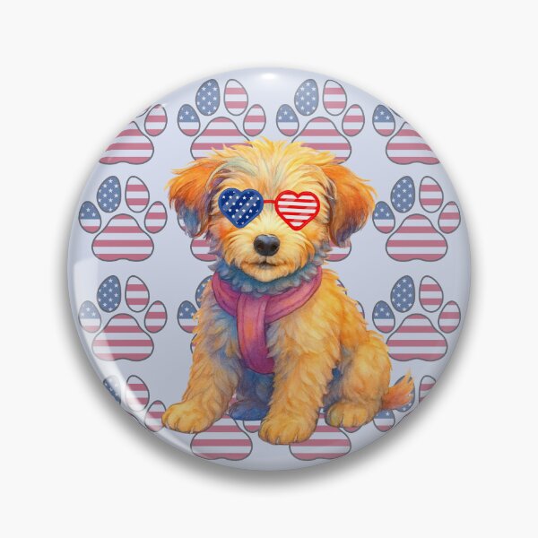 Item preview, Patriotic paw print wallpaper with JoJo Doodle designed and sold by Doodles Down South.