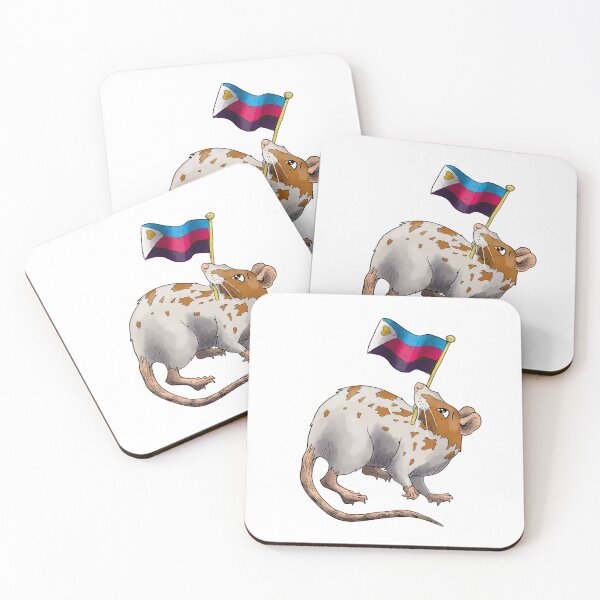 Item preview, Polyamorous pride rat designed and sold by RootSpellStudio.