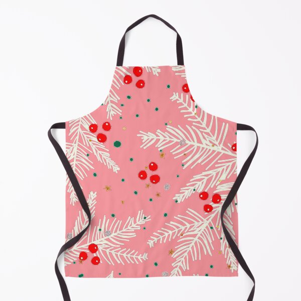 Item preview, Christmas Snowy Branches And Red Berries Pink Pattern designed and sold by DEC02.