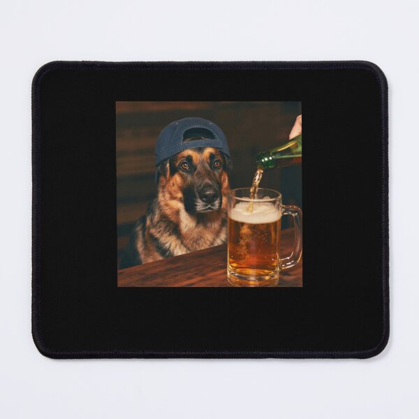Item preview, German Shepherd Drinking Beer Funny Dog Drinking Beer Meme designed and sold by nosu-art-pod.