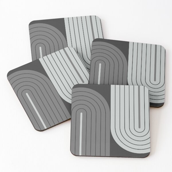 Item preview, Arch and Line Minimalist Modern Monochrome Charcoal Geometric Art designed and sold by nineFlorals.
