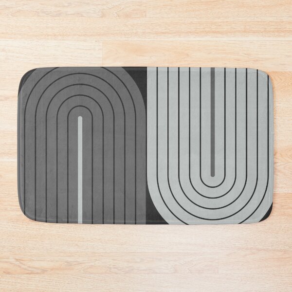 Item preview, Arch and Line Minimalist Modern Monochrome Charcoal Geometric Art designed and sold by nineFlorals.