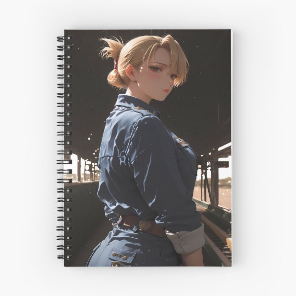 Item preview, Riza Hawkeye Fullmetal Alchemist Golden Light Blue Outfit Glance designed and sold by B5fivemerch.