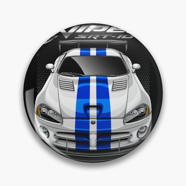 Item preview, Viper SRT 10 (Viper Bright White Stripes Blue) designed and sold by JioojiProject.