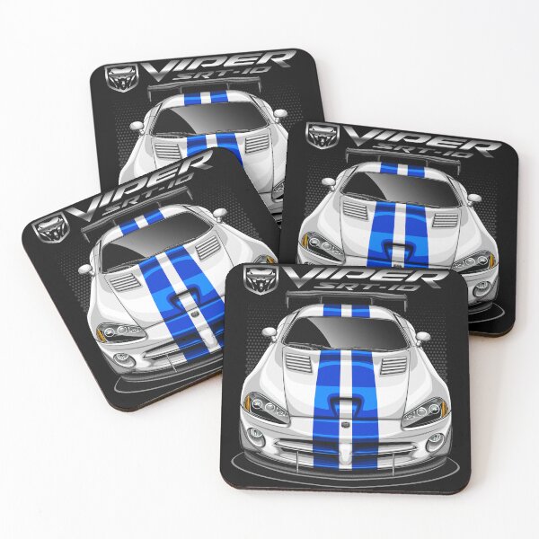 Item preview, Viper SRT 10 (Viper Bright White Stripes Blue) designed and sold by JioojiProject.