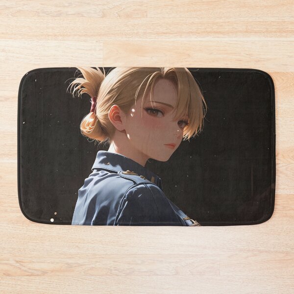 Item preview, Riza Hawkeye Fullmetal Alchemist Golden Light Blue Outfit Glance designed and sold by B5fivemerch.