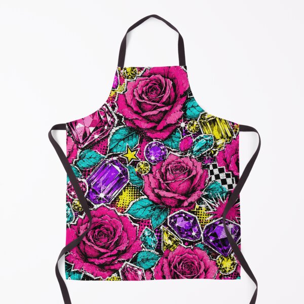 Item preview, Colorful Pop Art Roses and Jewels Floral Print designed and sold by BeJolley.